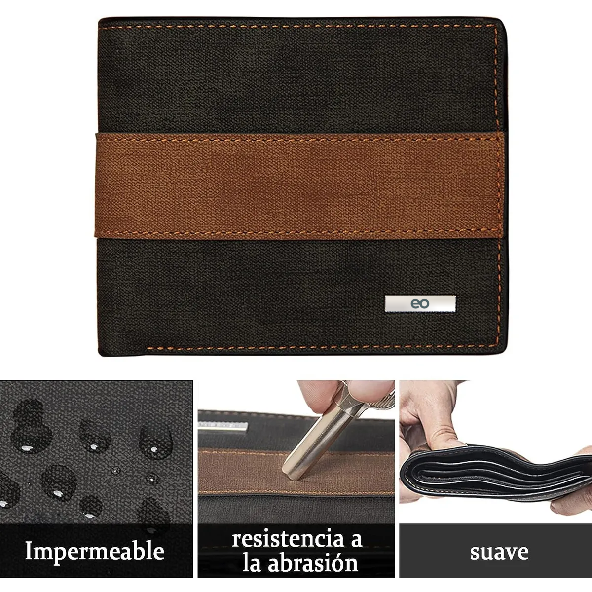 Foto 4 pulgar | Billetera De Cuero Eo Safe Imports Esi-19380 Negro