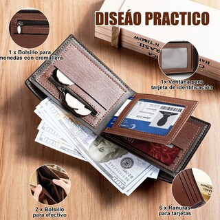 Foto 2 | Billetera Plegable Para Hombre Eo Safe Imports Esi-19378 Negro