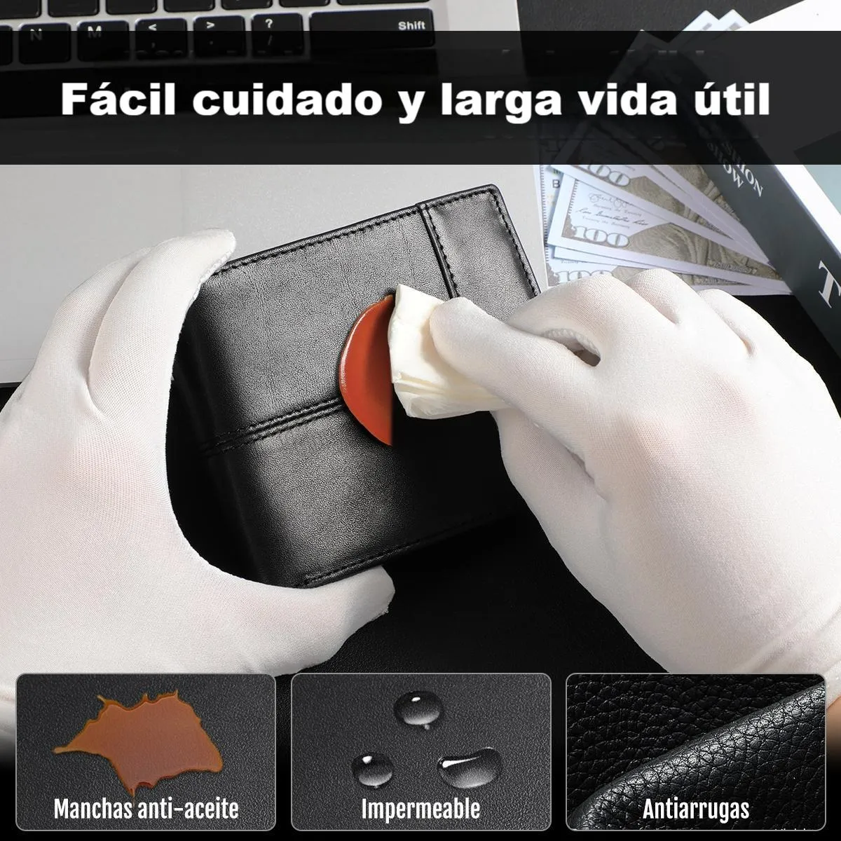 Foto 4 pulgar | Billetera Plegable Para Hombre Eo Safe Imports Esi-19378 Negro