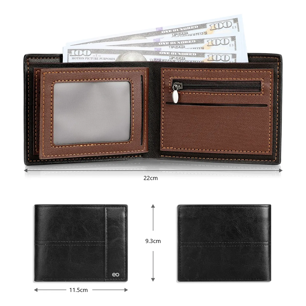 Foto 4 | Billetera Plegable Para Hombre Eo Safe Imports Esi-19378 Negro