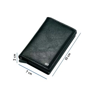 Foto 2 | Cartera Tarjetero De Cuero Protección Con Rfid Eo Safe Imports Esi-19383 Negro