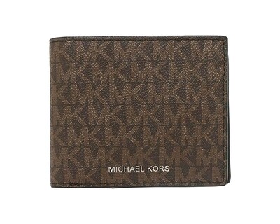 Foto 1 | Cartera Michael Kors Cooper Logo Billfold Wallet Con Monedero 36u9lcrf3b Color Café