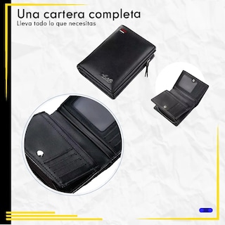 Foto 2 | Cartera Minimalista Para Hombre Tarjetero Billetera Lab.g Negro