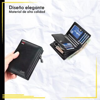 Foto 5 | Cartera Minimalista Para Hombre Tarjetero Billetera Lab.g Negro