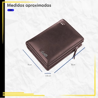 Foto 4 | Cartera Minimalista Para Hombre Tarjetero Billetera Lab.g Marrón
