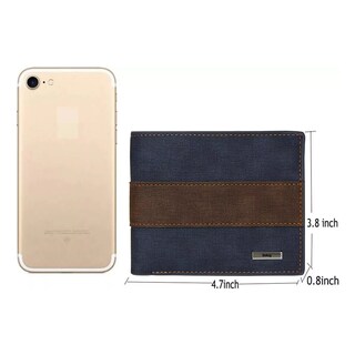 Foto 2 | Cartera Billetera Belug De Cuero Con Múltiples Tarjetas Hombre Azul Marino Con Cafe Oscuro