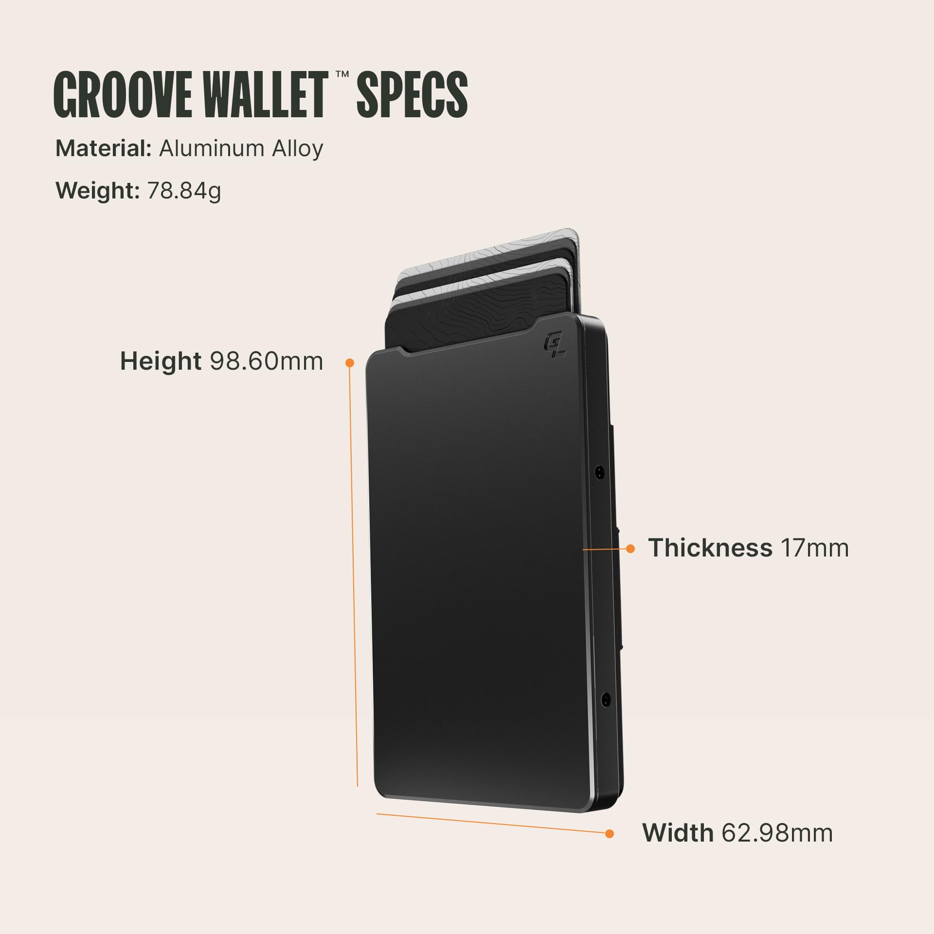Foto 8 pulgar | Billetera Groove Life Groove Wallet Go Gun De Metal Y Piel Negra - Venta Internacional.