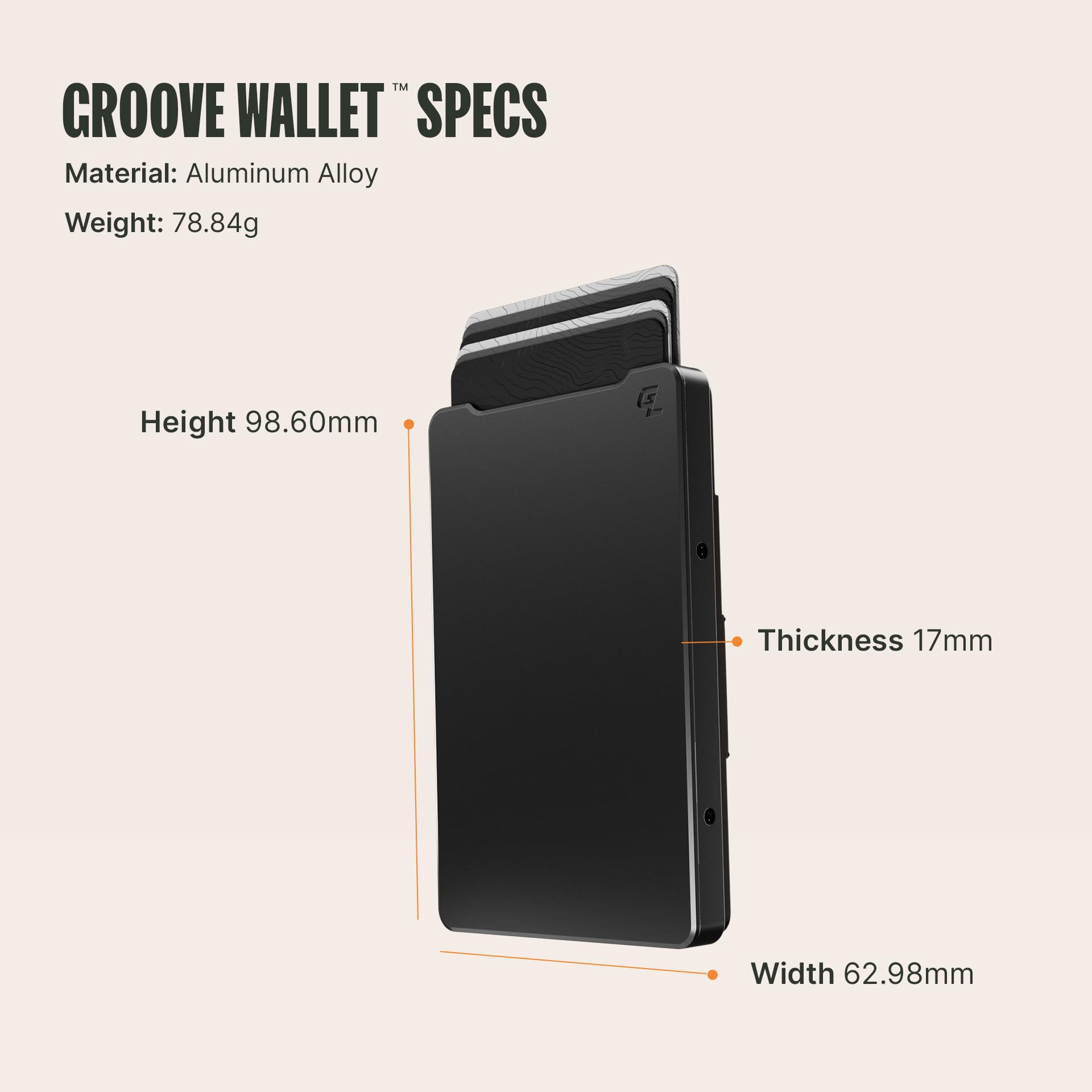 Foto 8 pulgar | Wallet Groove Life Groove Wallet Go Gun De Metal Y Piel Marrón - Venta Internacional.