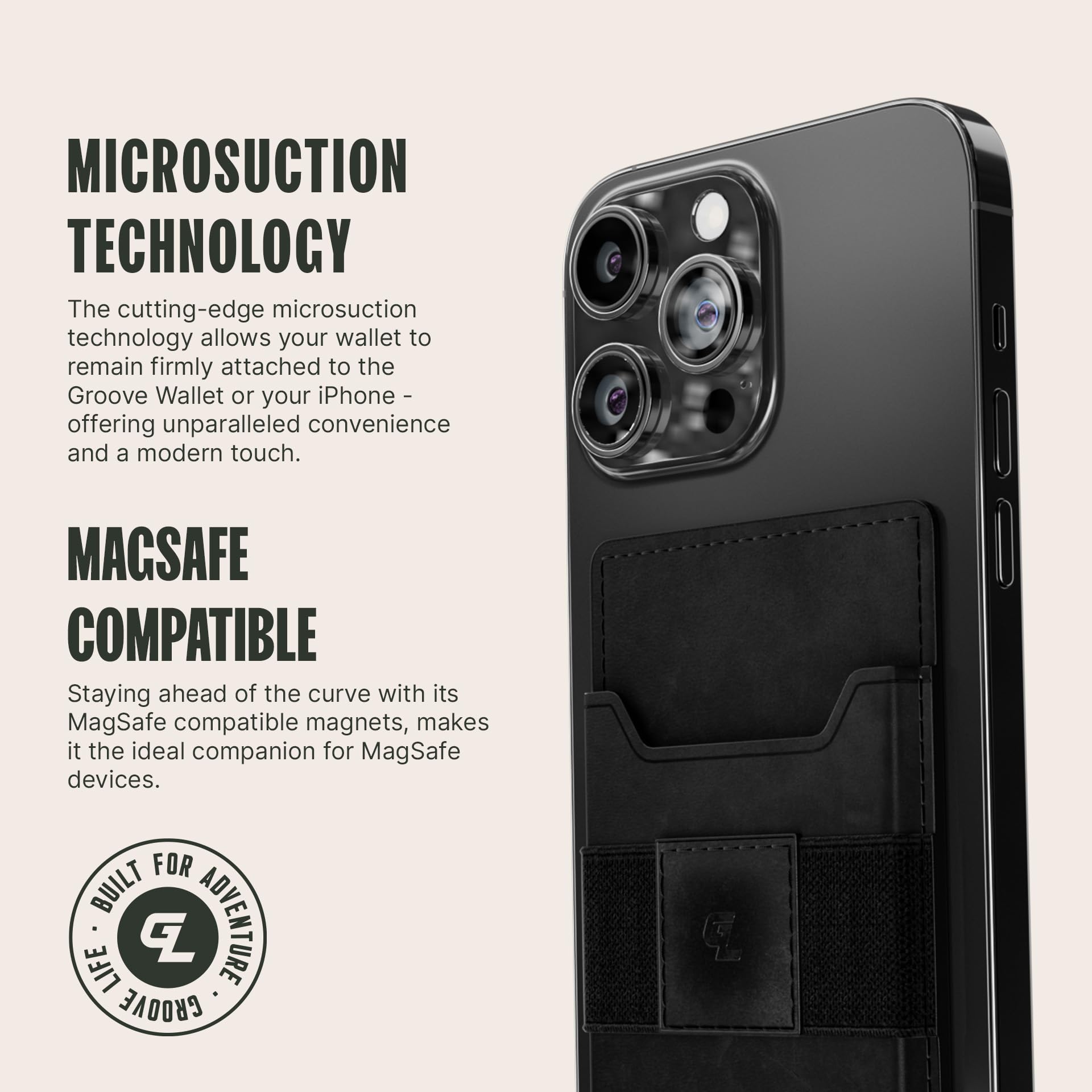 Foto 5 pulgar | Wallet Groove Life Groove Wallet Go De Piel Negra Y Negra - Venta Internacional.