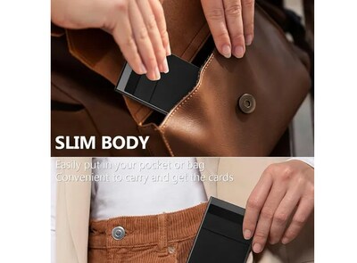 Foto 4 | Cartera Tarjetero Xtellar Con Sistema Pop Out, Protección Antirrobo Y Diseño Elegante