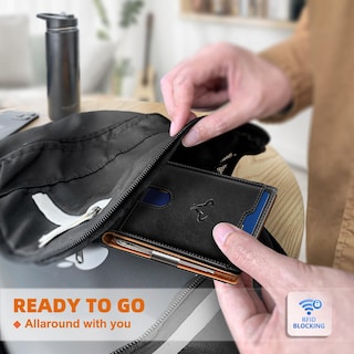 Foto 6 | Billetera Bulliant De Piel Delgada Con Bloqueo Rfid, 11 Tarjetas Para Hombre - Venta Internacional.