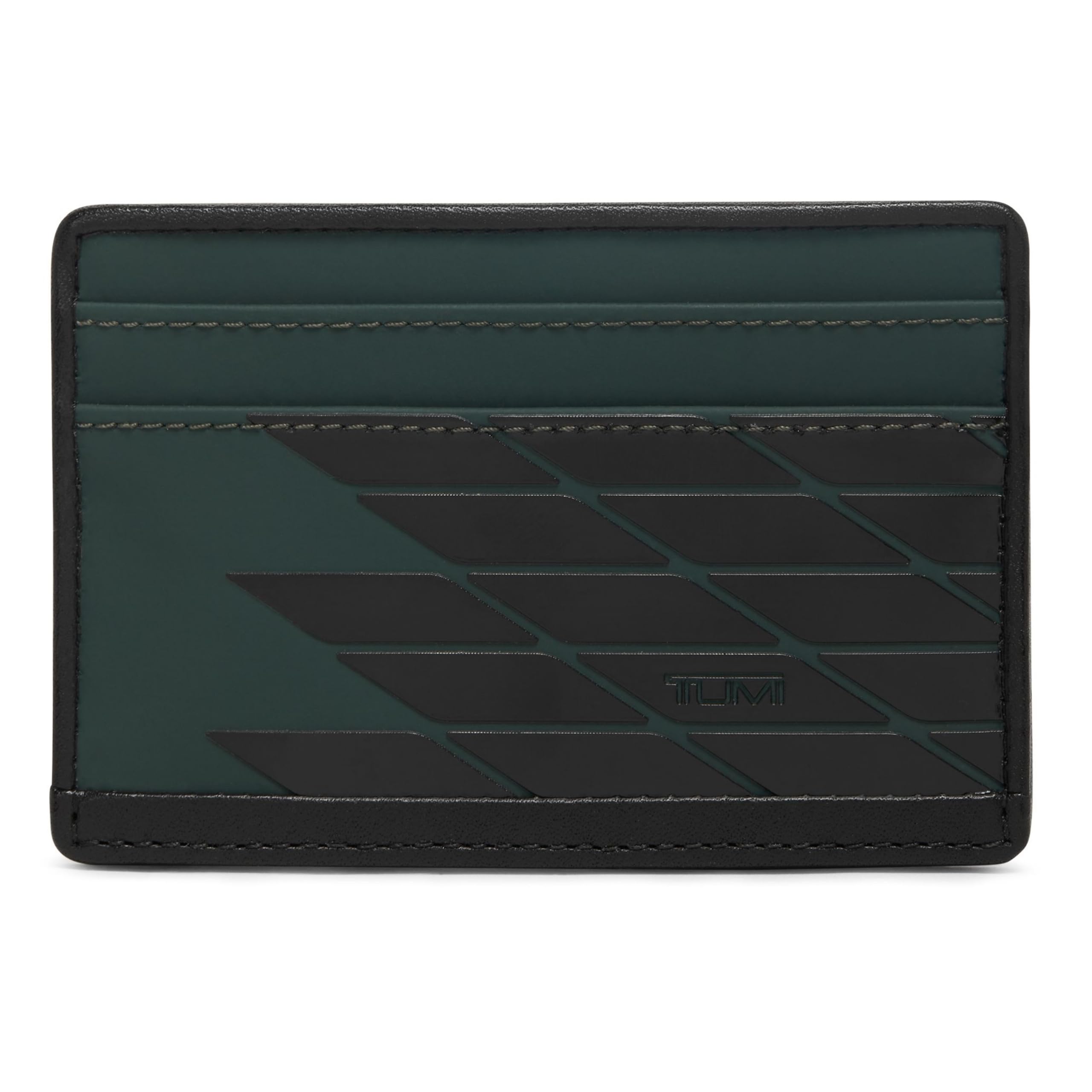 Tarjetero Delgado Tipo Cartera Tumi Alpha De Nailon Verde Oscuro - Venta Internacional.
