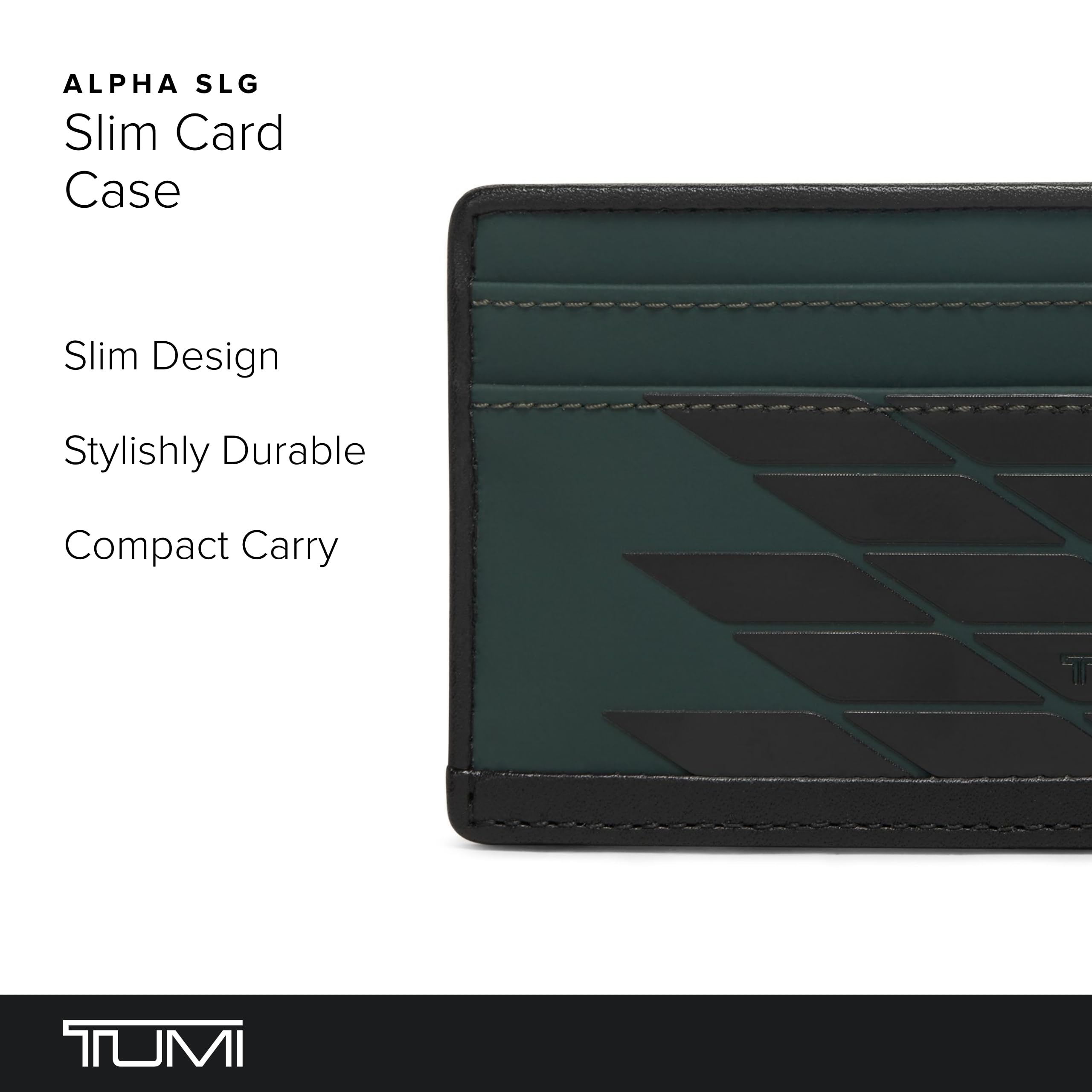 Foto 3 pulgar | Tarjetero Delgado Tipo Cartera Tumi Alpha De Nailon Verde Oscuro - Venta Internacional.
