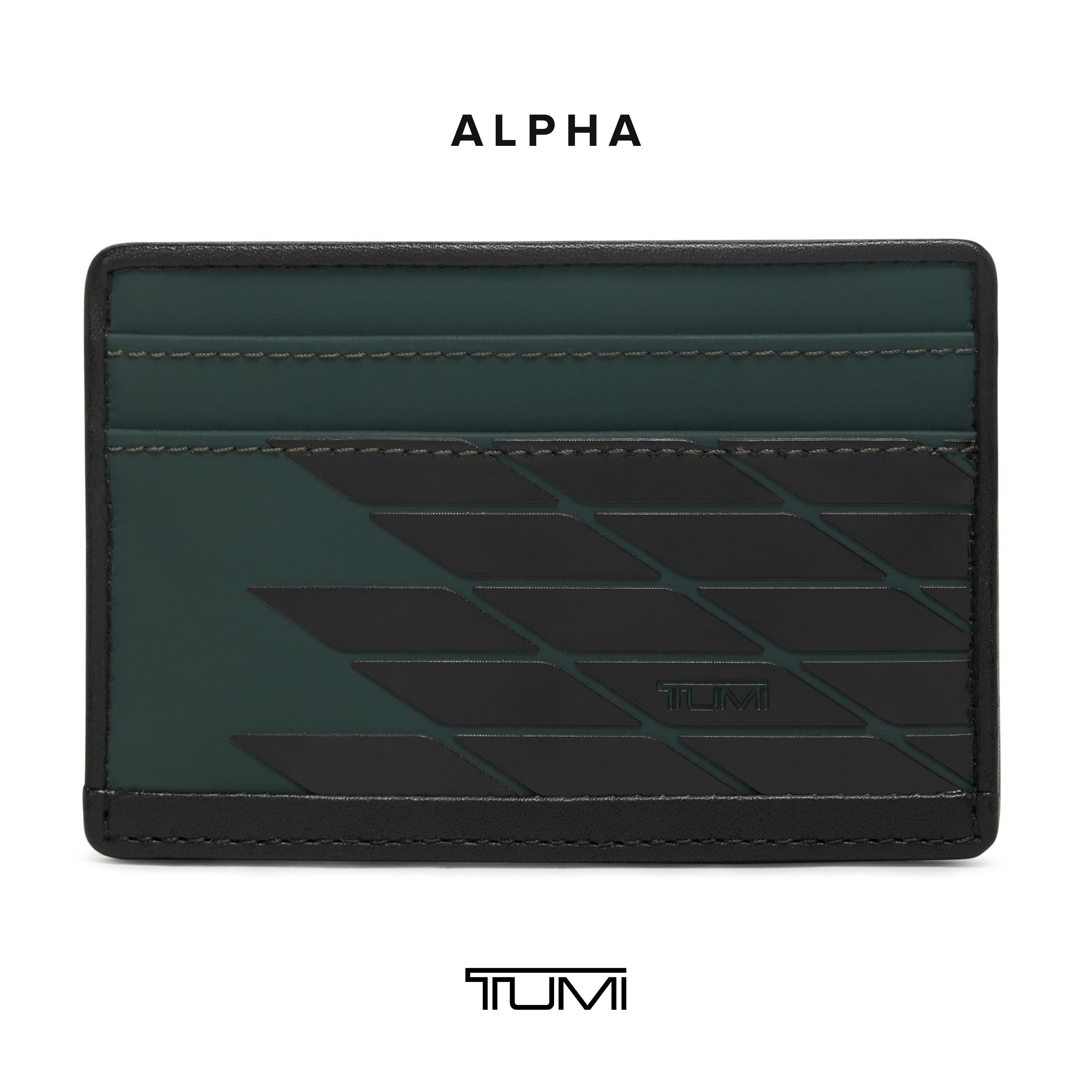Foto 8 pulgar | Tarjetero Delgado Tipo Cartera Tumi Alpha De Nailon Verde Oscuro - Venta Internacional.