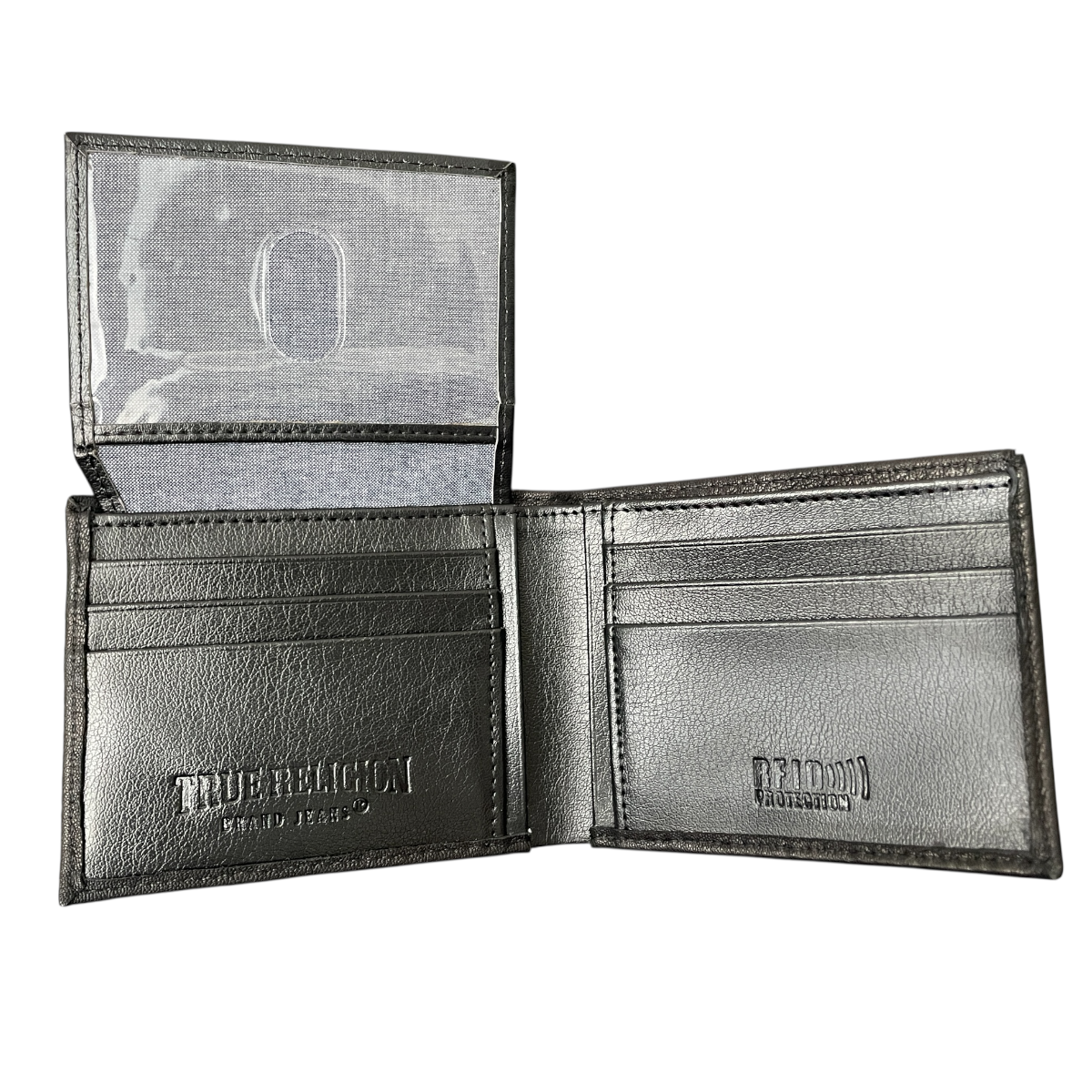 Foto 4 pulgar | Cartera De Piel Para Caballero True Religion Costuras Rojas