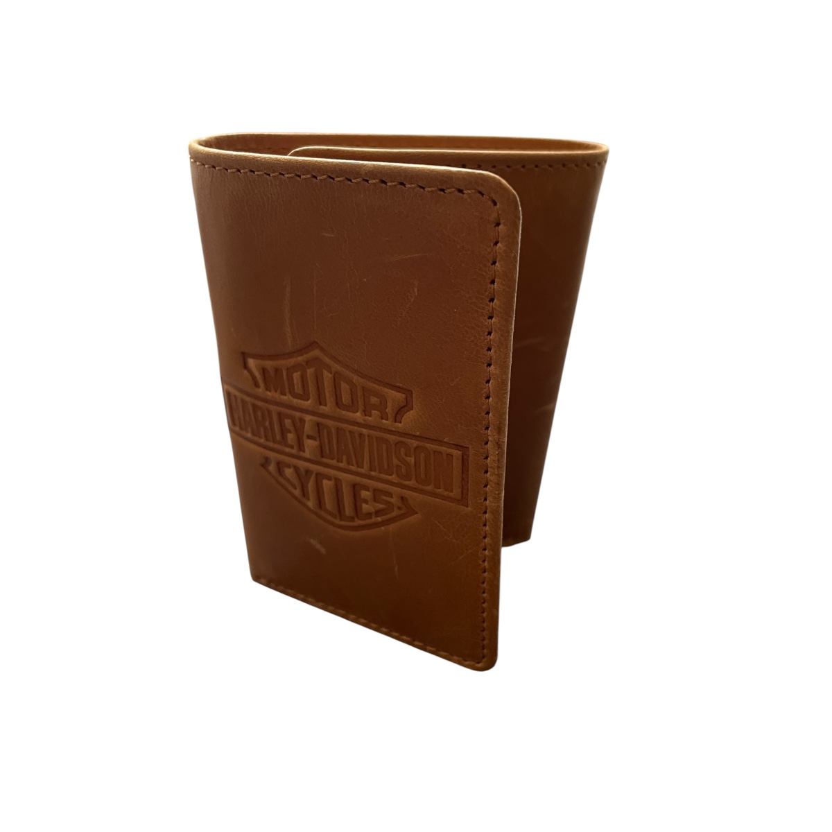 Foto 2 pulgar | Cartera Para Caballero De Piel Harley Davidson Cognac