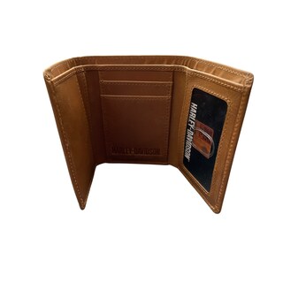 Foto 2 | Cartera Para Caballero De Piel Harley Davidson Cognac
