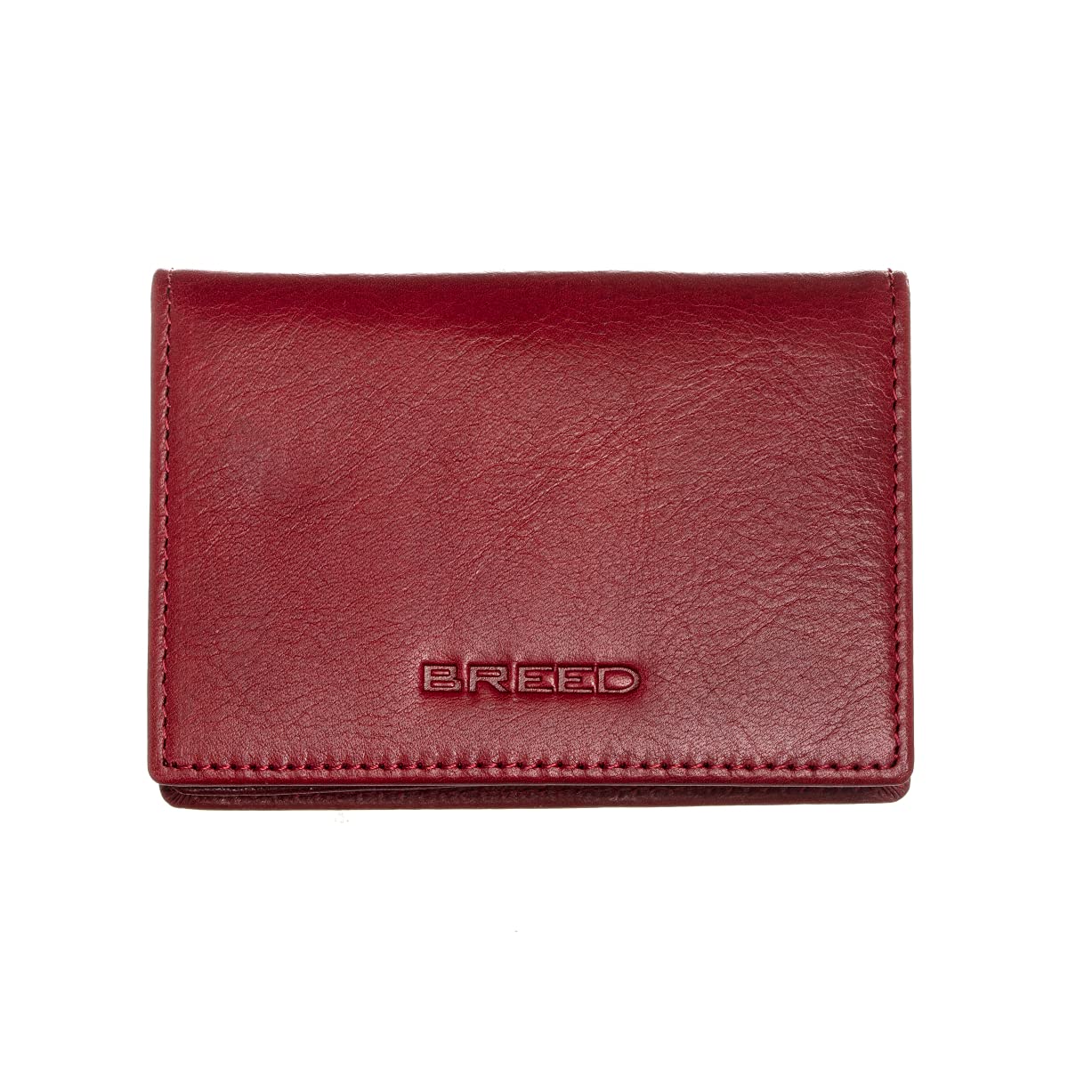 Foto 4 pulgar | Cartera Breed Porter De Piel Auténtica Con Doble Pliegue  Color Granate - Venta Internacional.
