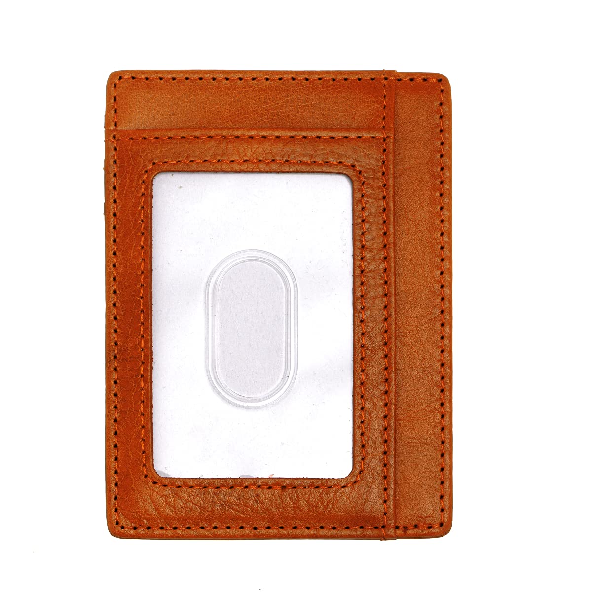 Foto 5 pulgar | Cartera Con Bolsillo Frontal Breed Chase De Piel Auténtica Naranja - Venta Internacional.