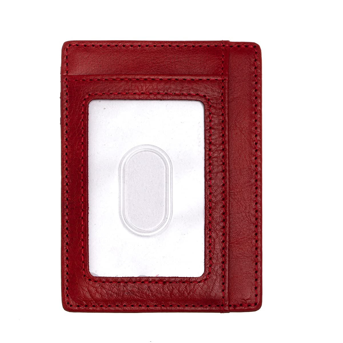 Foto 5 pulgar | Cartera Con Bolsillo Frontal Breed Chase De Piel Auténtica Roja - Venta Internacional.