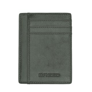 Foto 1 | Cartera Con Bolsillo Frontal Breed Chase De Piel Auténtica Color Oliva - Venta Internacional.