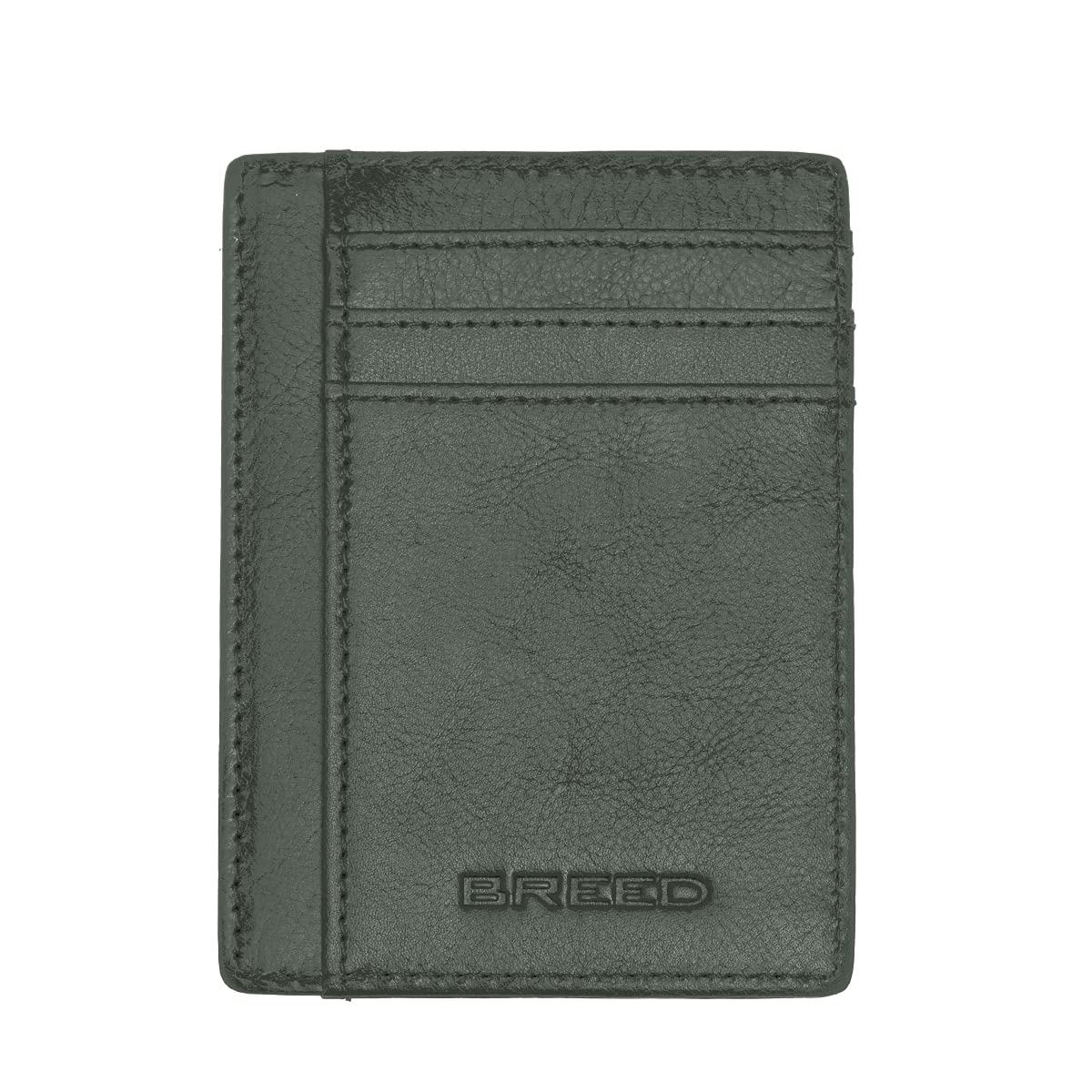 Foto 4 pulgar | Cartera Con Bolsillo Frontal Breed Chase De Piel Auténtica  Color Oliva - Venta Internacional.