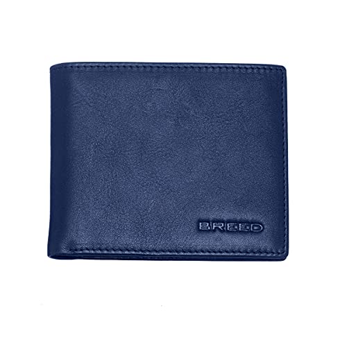 Foto 2 | Cartera Breed Locke De Piel Auténtica Con Doble Pliegue  Azul Marino - Venta Internacional.