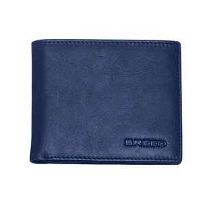 Foto 3 | Cartera Breed Locke De Piel Auténtica Con Doble Pliegue Azul Marino - Venta Internacional.