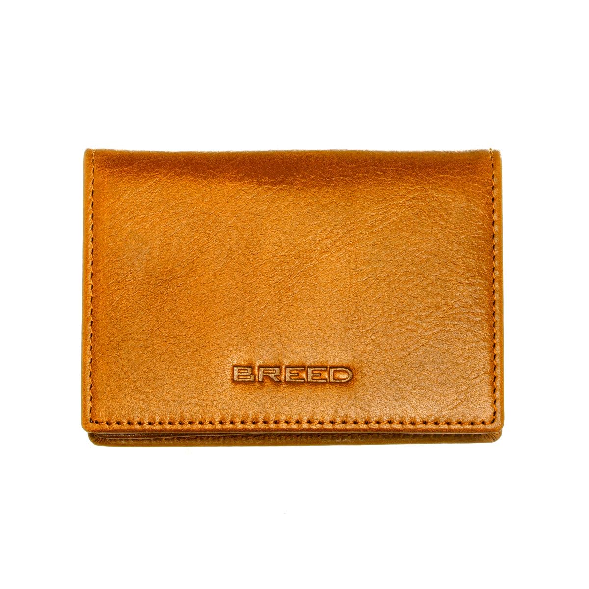 Foto 1 | Billetera Breed Porter De Piel Auténtica Con Doble Pliegue  Color Camel - Venta Internacional.