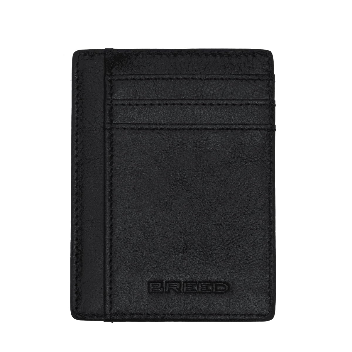 Foto 2 pulgar | Cartera Con Bolsillo Frontal Breed Chase De Piel Auténtica Negra - Venta Internacional.