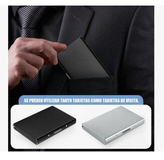 Foto 2 | 2pz Tarjetero Metal Acero Inoxidable Cartera Credito