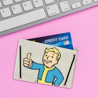 Foto 4 | Tarjetero Bioworld Fallout Vault Boy Slim Aluminium - Venta Internacional.