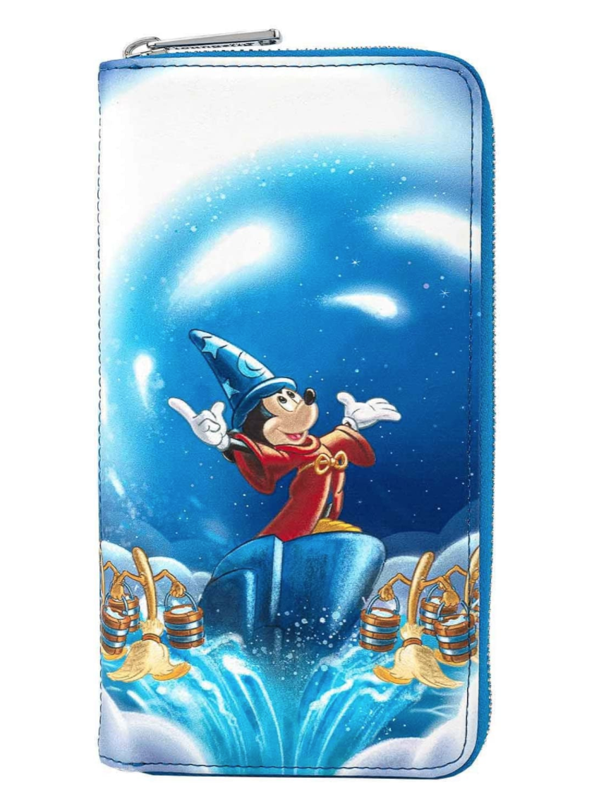 Foto 2 pulgar | Cartera Disney Fantasía Sorcerer Mickey Around Wallet Loungefly color Azul
