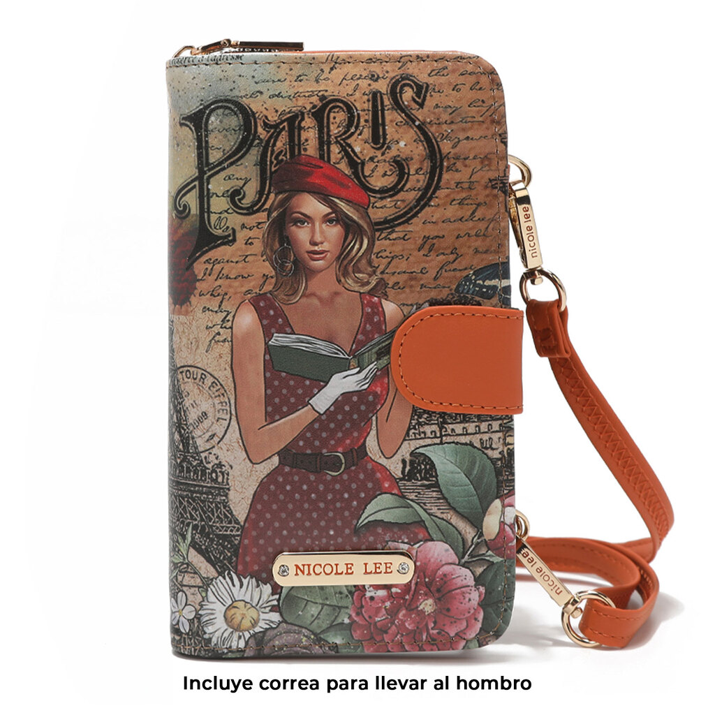 Foto 3 | Cartera Nicole Lee con Portacelular y Tarjetero Paris Fashion Week