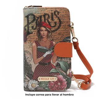 Foto 3 | Cartera Nicole Lee con Portacelular y Tarjetero Paris Fashion Week