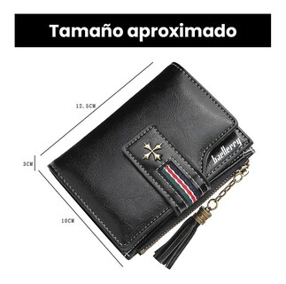 Foto 3 | Cartera tipo Piel FUNBU Múltiples Ranuras Broche Monedero Pompón Rosa