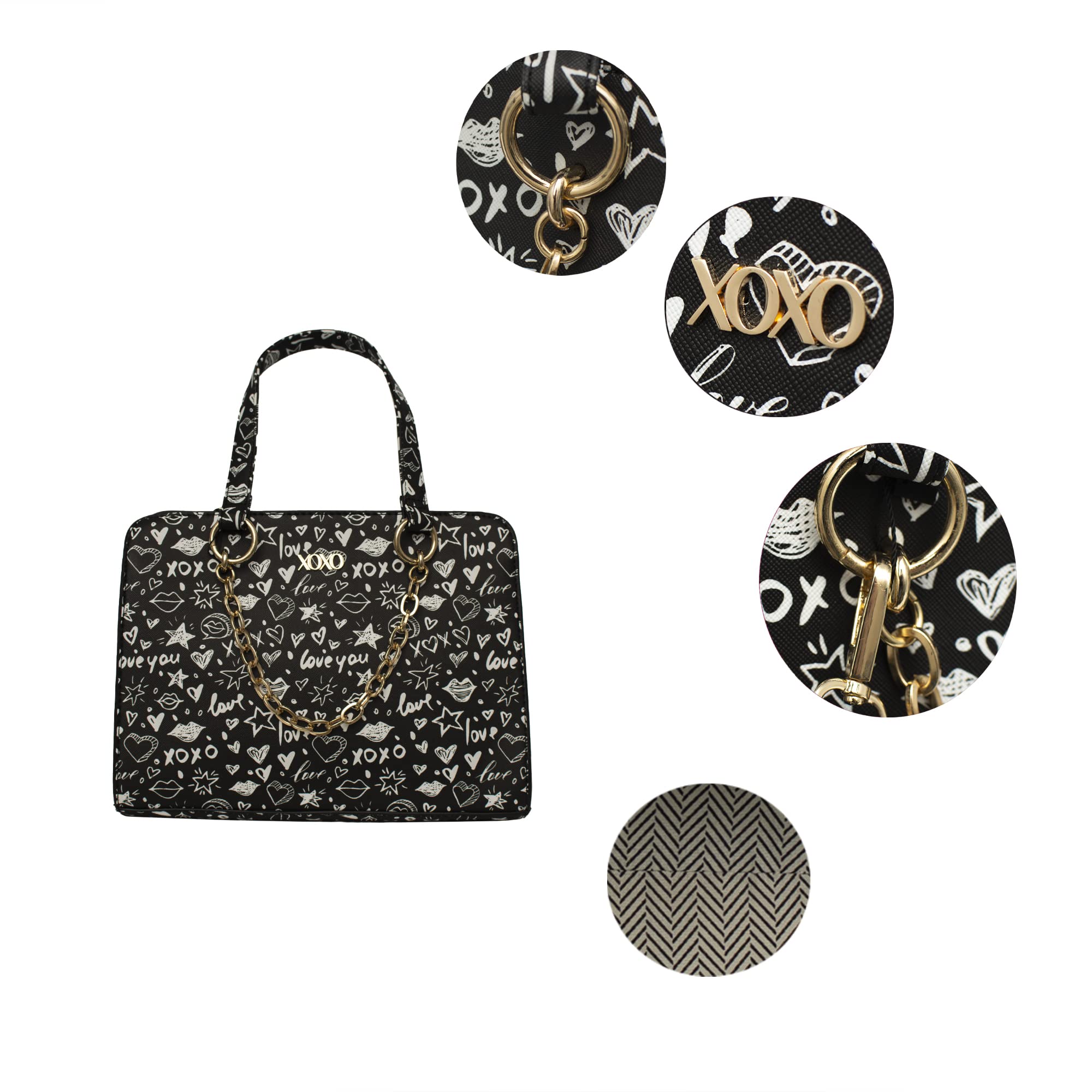 Foto 8 pulgar | Venta Internacional - Bolso de Mano Xoxo Satchel Negra
