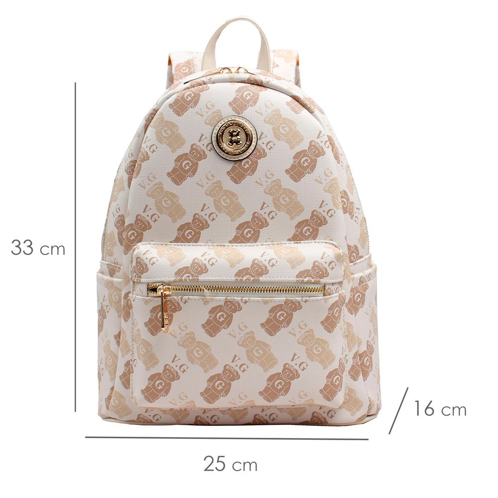 Foto 7 pulgar | Bolsa Backpack Van Gogh Bear Vgbbp002be Beige para Mujer