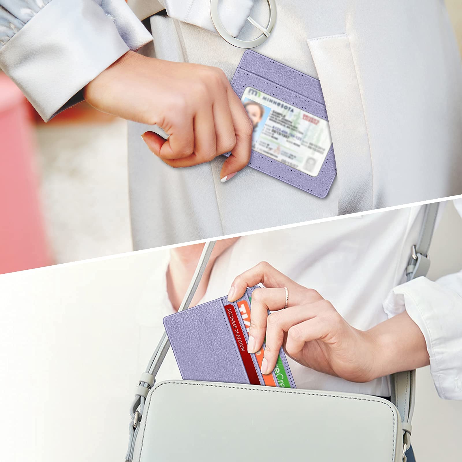 Foto 6 | Tarjetero Fintie Slim Minimalista de Piel con Bloqueo Rfid - Venta Internacional