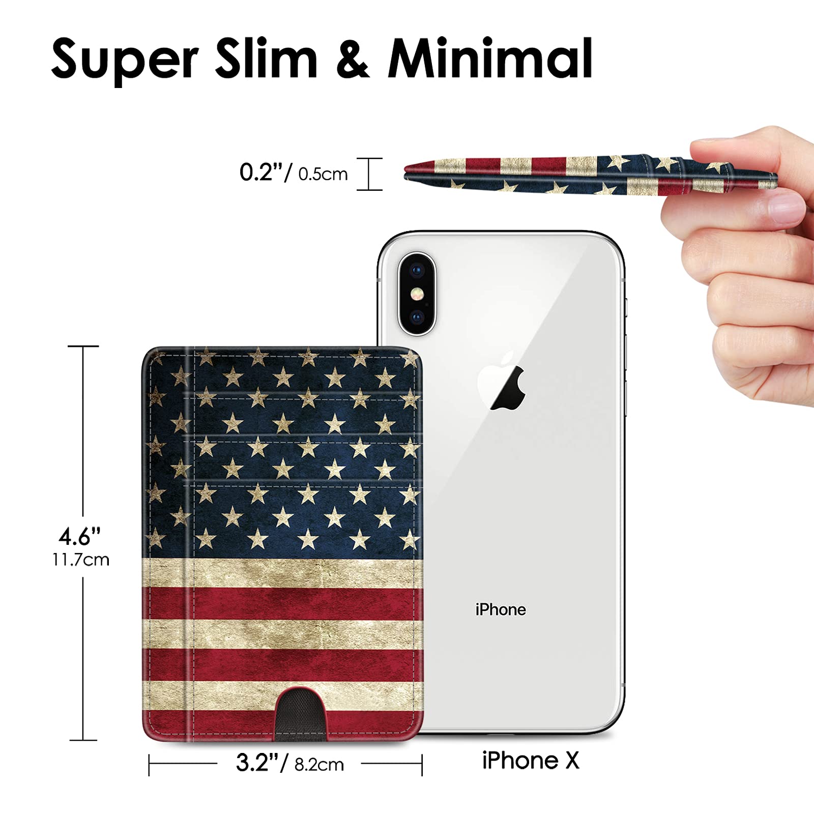 Foto 7 | Tarjetero Fintie Slim Minimalista con Bloqueo Rfid Bandera de EE. UU. - Venta Internacional