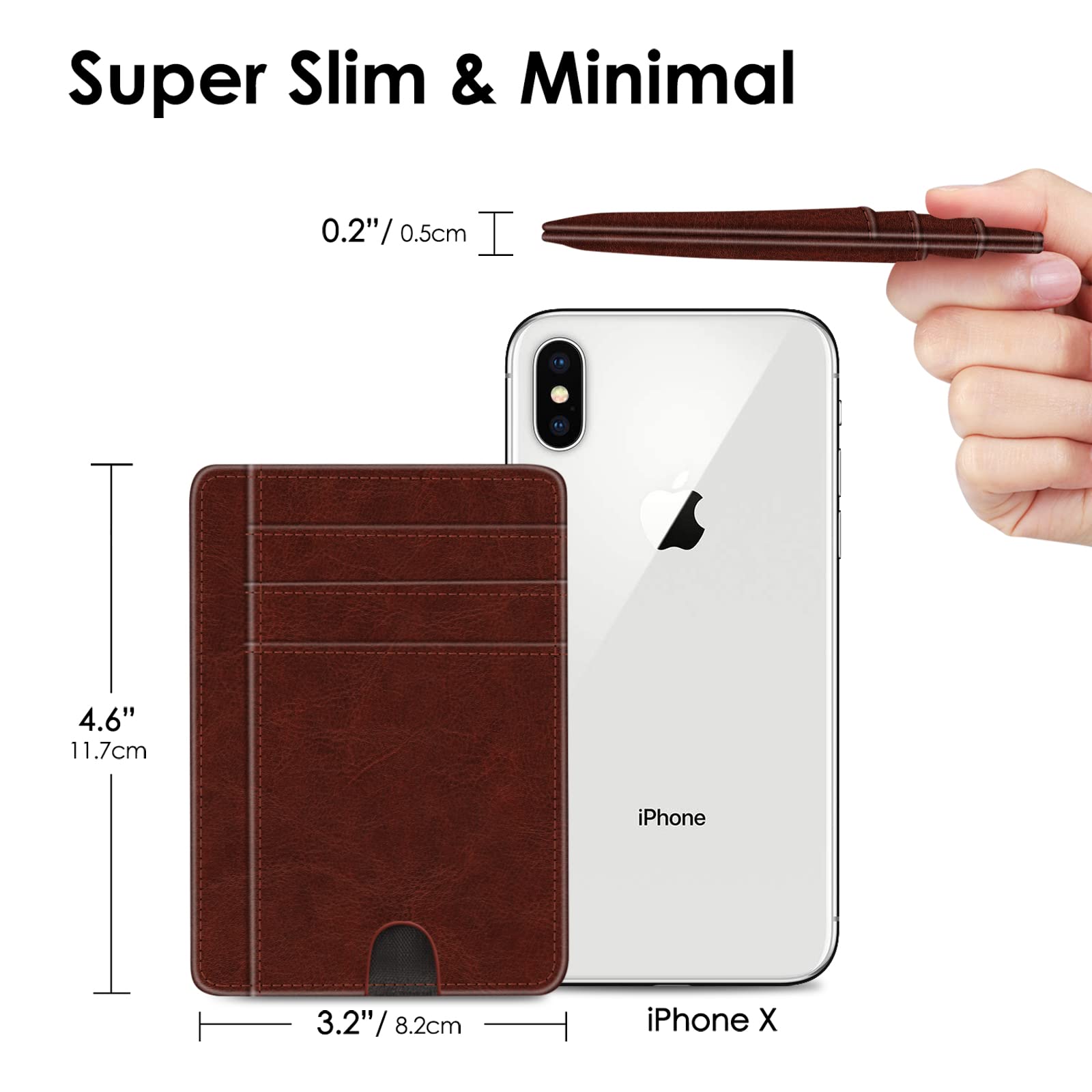 Foto 5 pulgar | Tarjetero Fintie Slim Minimalista de Piel con Bloqueo Rfid - Venta Internacional