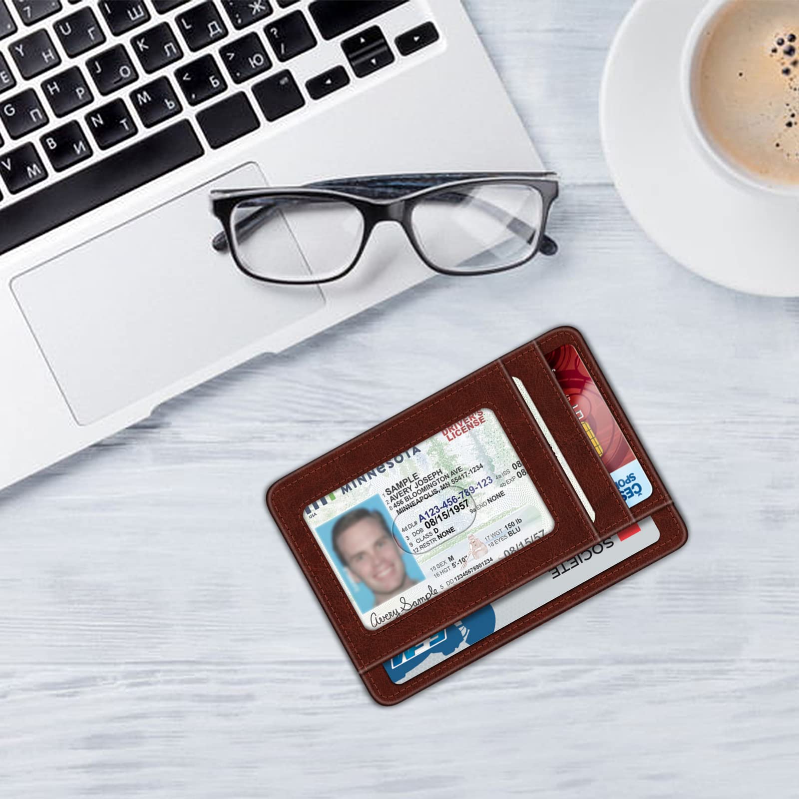 Foto 8 pulgar | Tarjetero Fintie Slim Minimalista de Piel con Bloqueo Rfid - Venta Internacional