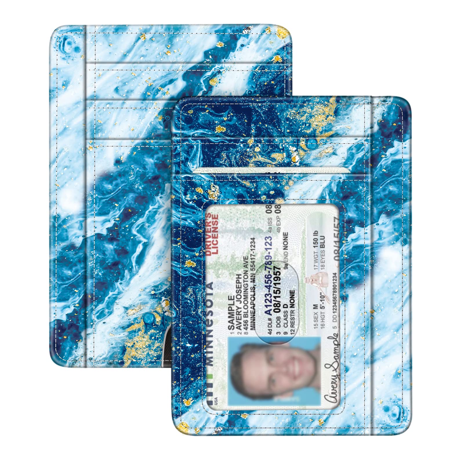 Tarjetero Fintie Slim con Bloqueo Rfid Sandy Wave - Venta Internacional