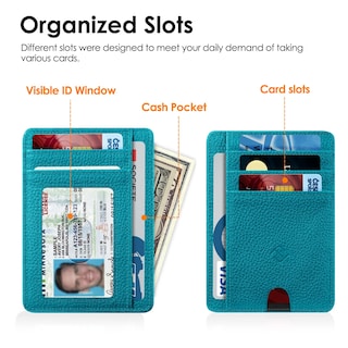 Foto 2 | Tarjetero Fintie Slim Minimalista De Piel Con Bloqueo Rfid - Venta Internacional