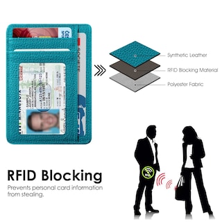 Foto 5 | Tarjetero Fintie Slim Minimalista De Piel Con Bloqueo Rfid - Venta Internacional