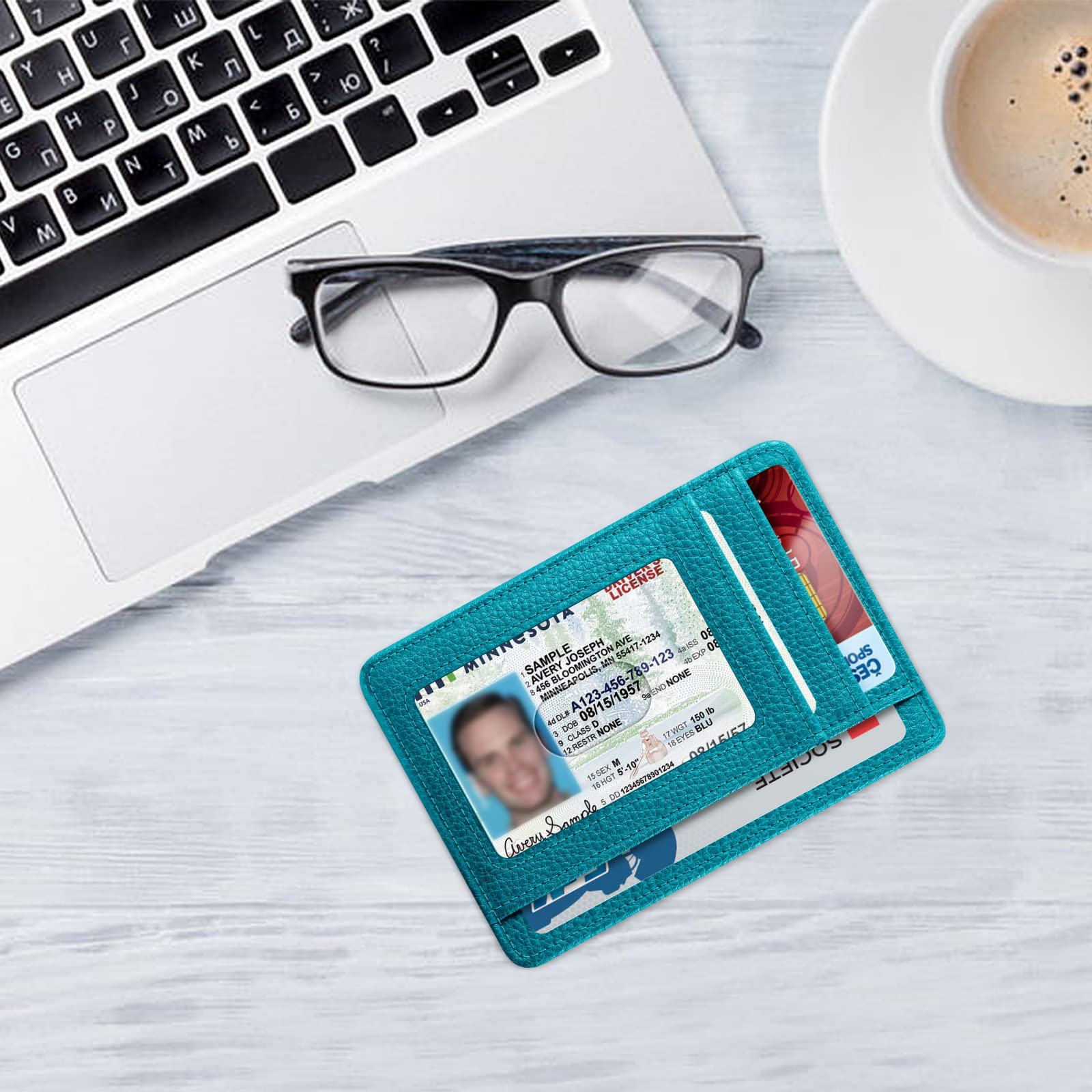 Foto 8 pulgar | Tarjetero Fintie Slim Minimalista De Piel Con Bloqueo Rfid - Venta Internacional