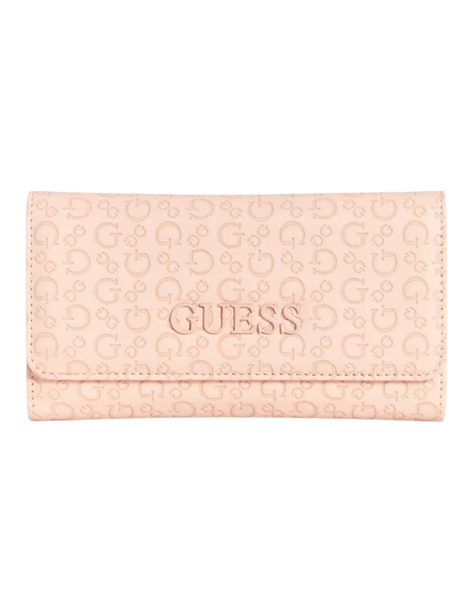 Foto 1 | Cartera Guess Bowie Debossed Logo Slim Clutch Rosa