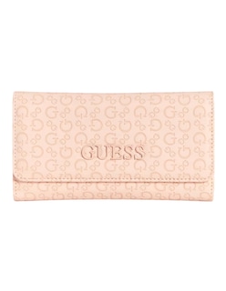 Foto 1 | Cartera Guess Bowie Debossed Logo Slim Clutch Rosa
