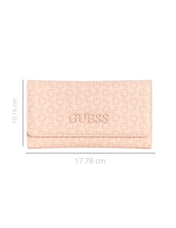 Foto 4 | Cartera Guess Bowie Debossed Logo Slim Clutch Rosa