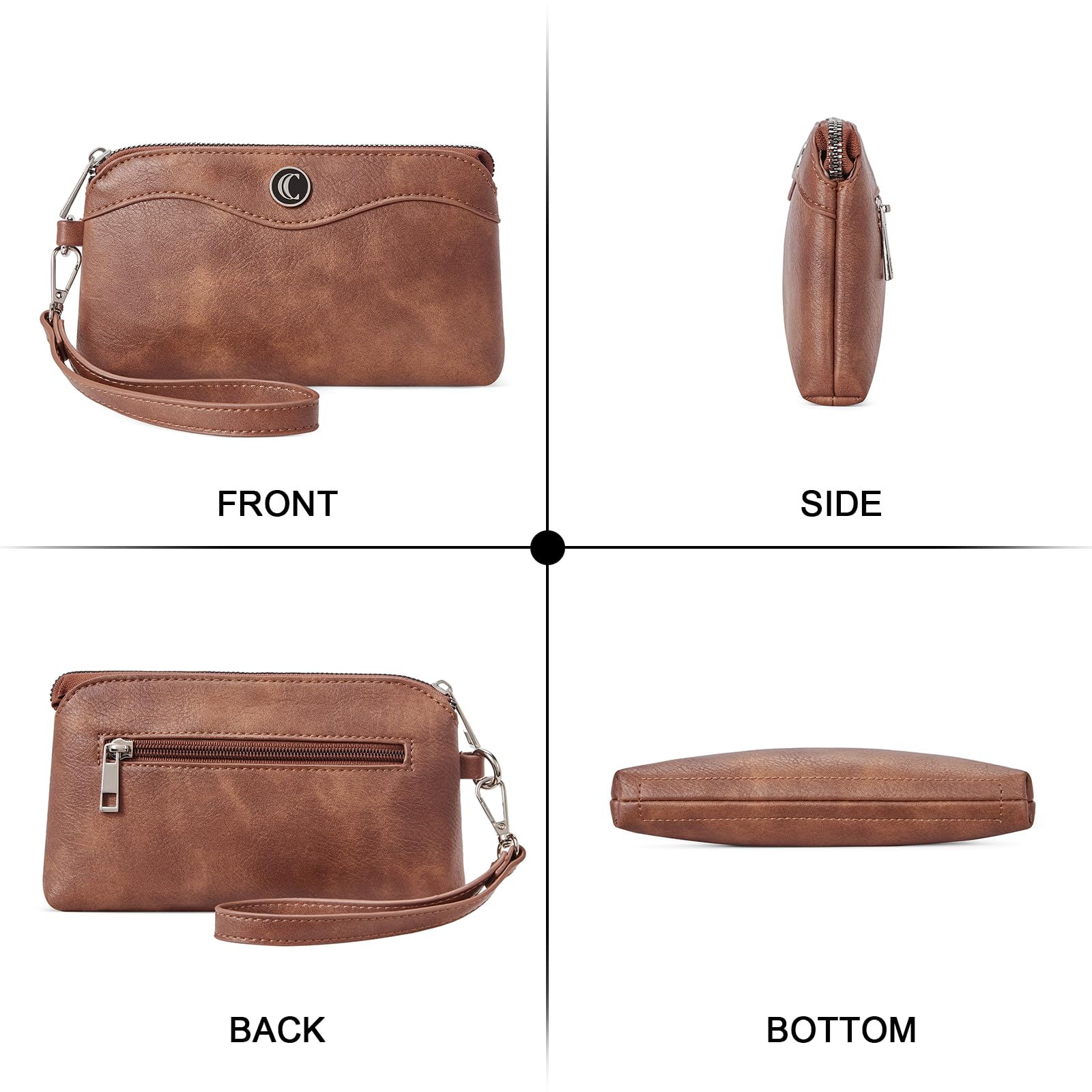 Foto 7 pulgar | Cartera De Pulsera Cluci Para Teléfono Móvil De Viaje, Bolso De Piel Para Mujer - Venta Internacional.